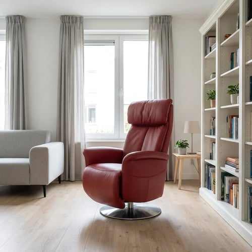 Comfora_relaxstoel_Sublime_leer_Rood_3